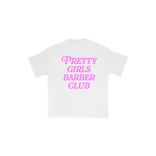 Pretty Girls Barber Club Tee - White