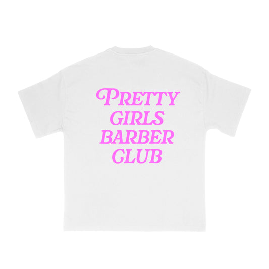 Pretty Girls Barber Club Tee - White